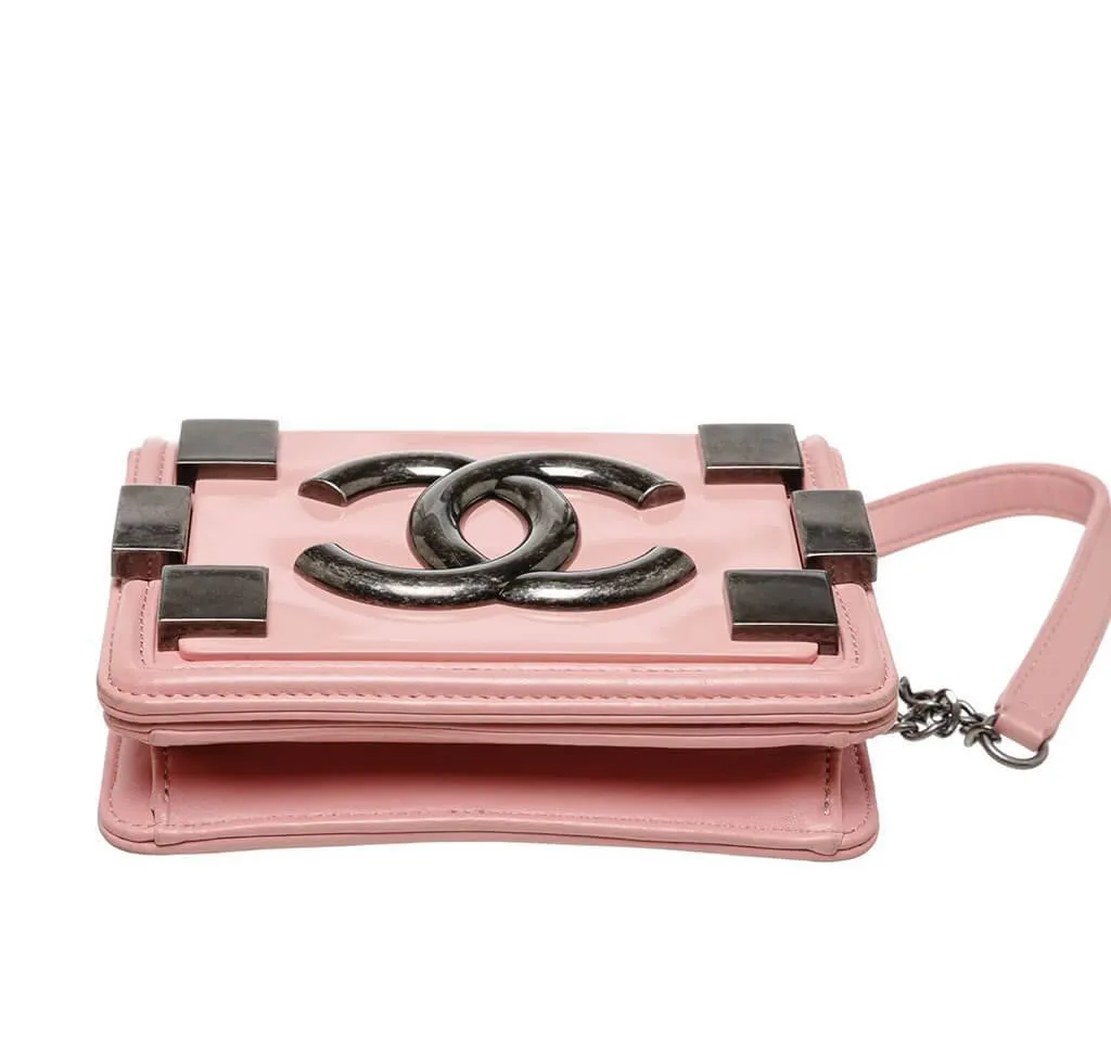 Chanel Brick Boy Bag Crossbody Pink
