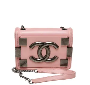Chanel Brick Boy Bag Crossbody Pink