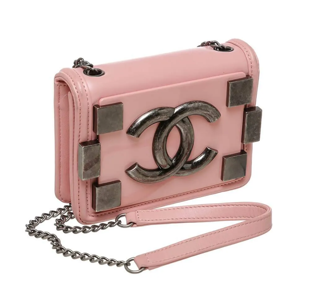 Chanel Brick Boy Bag Crossbody Pink