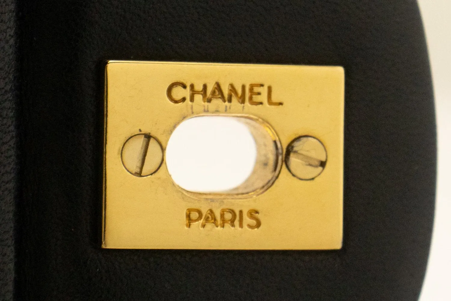 CHANEL Classic Double Flap 10" Chain Shoulder Bag Black Lambskin m78