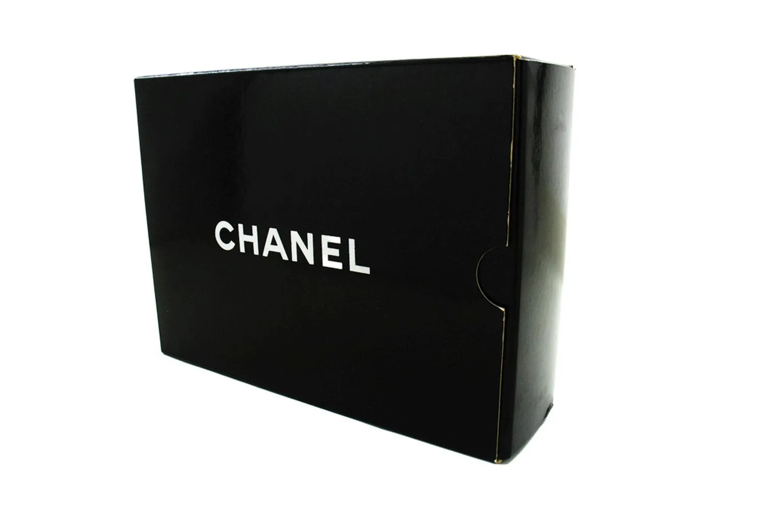 CHANEL Classic Double Flap 9" Chain Shoulder Bag Black Lambskin m79