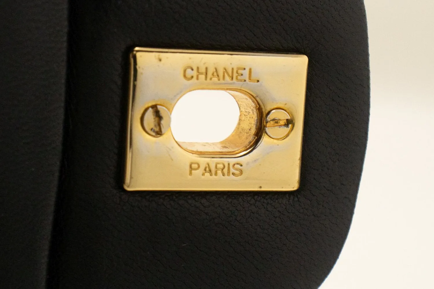 CHANEL Classic Double Flap 9" Chain Shoulder Bag Black Lambskin m79