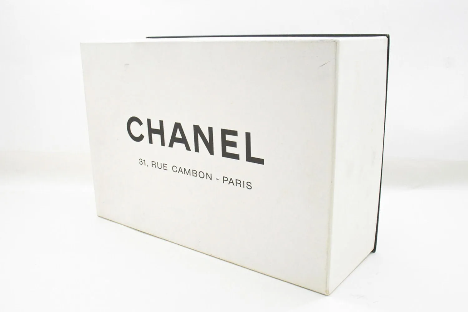 CHANEL Classic Double Flap 9" Chain Shoulder Bag Black Lambskin p48
