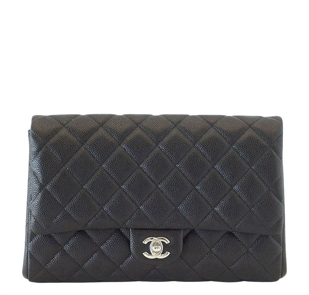 Chanel Flap Bag Black Caviar SHW
