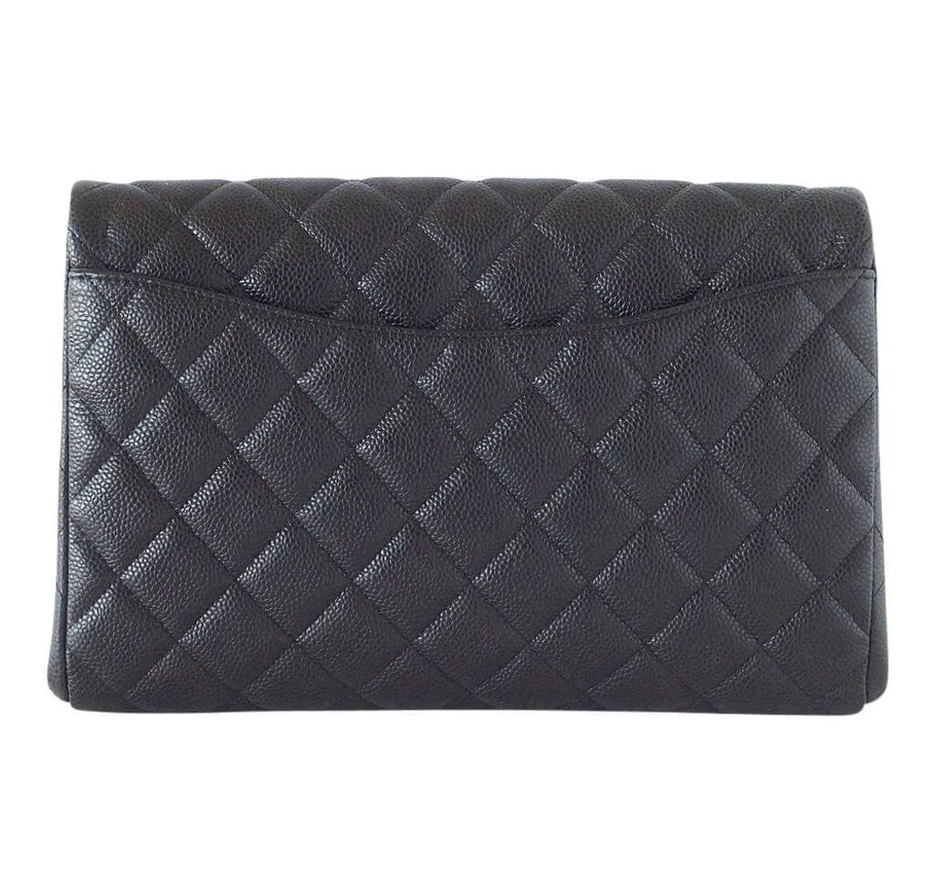 Chanel Flap Bag Black Caviar SHW