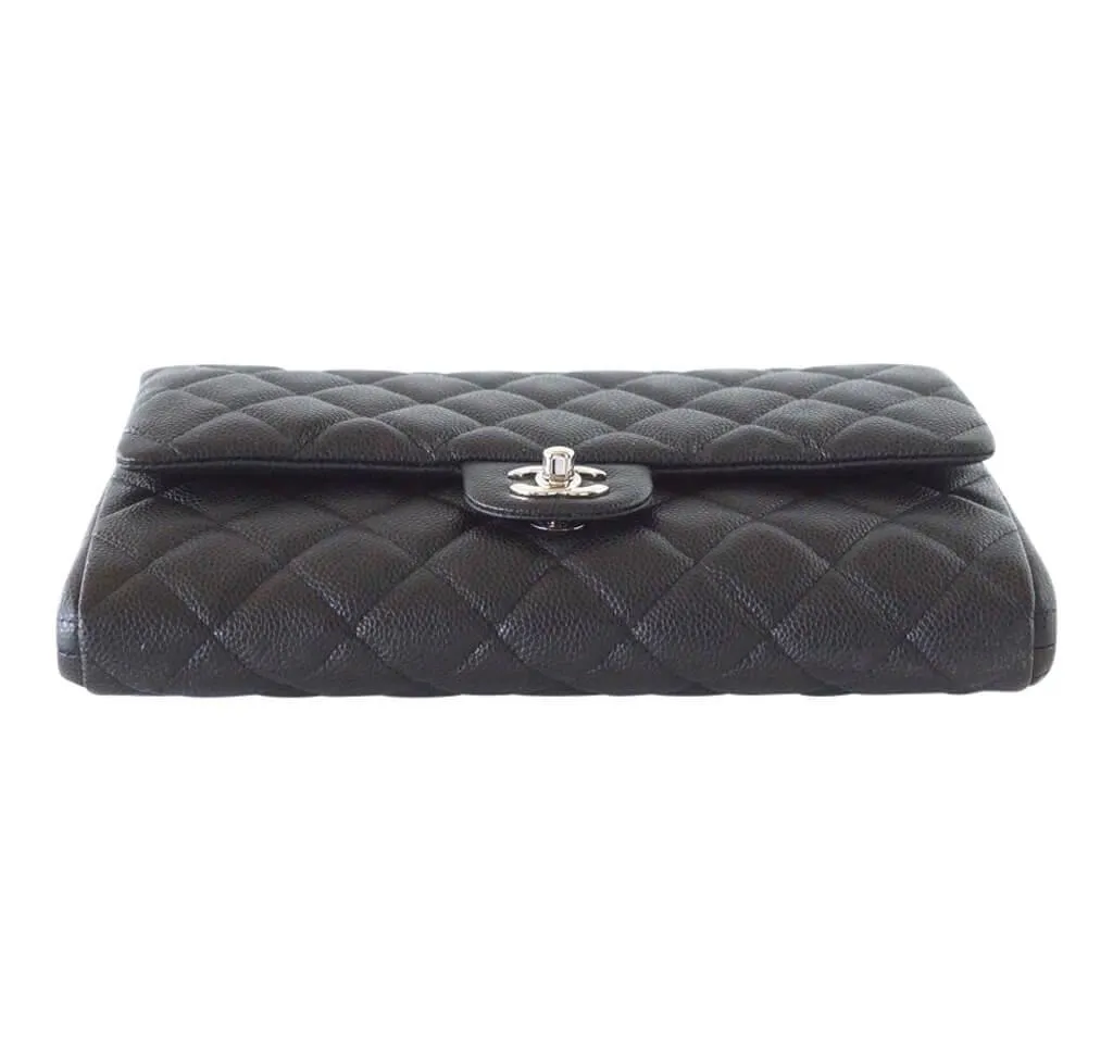 Chanel Flap Bag Black Caviar SHW