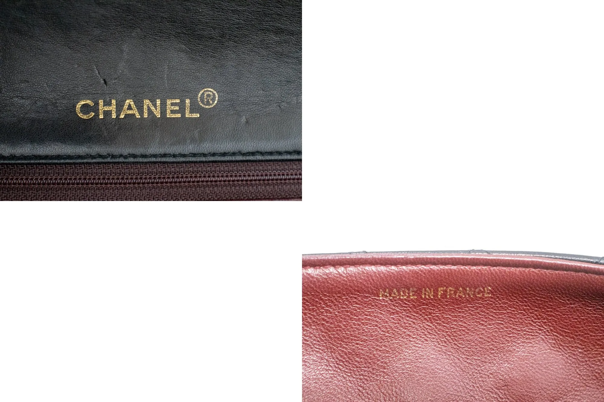CHANEL Full Flap Chain Shoulder Bag Crossbody Black Quilted Lamb n22