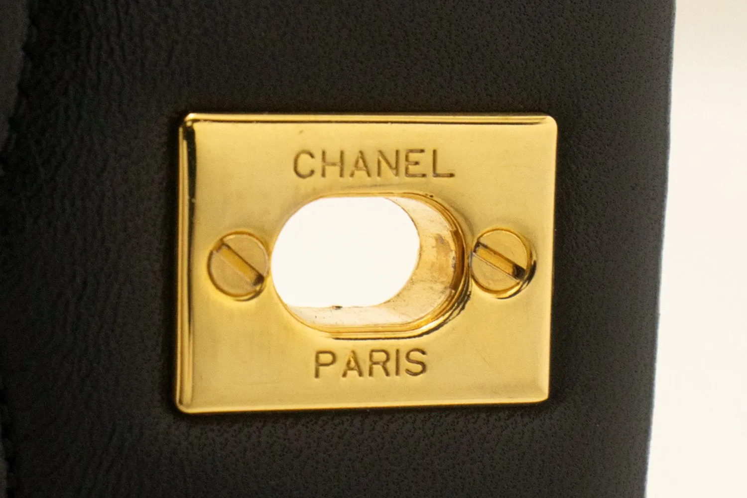 CHANEL Full Flap Chain Shoulder Bag Crossbody Black Quilted Lamb n67