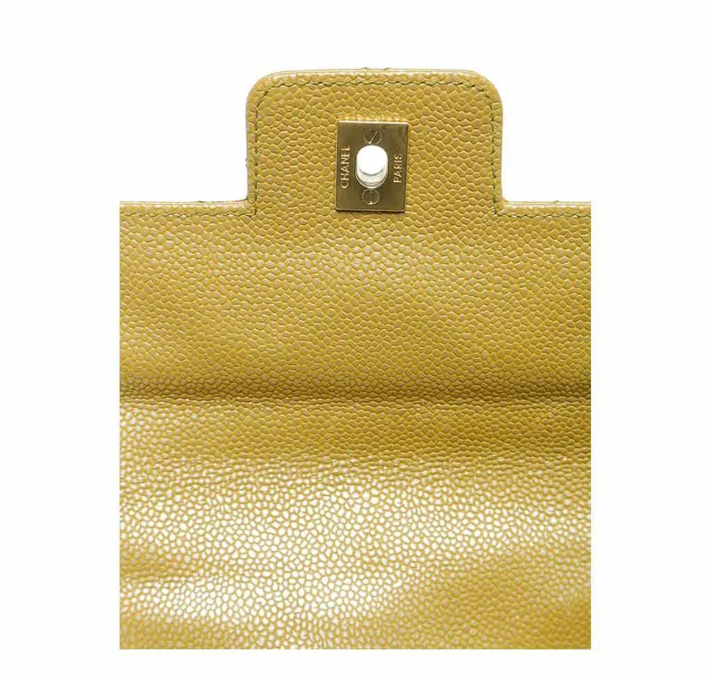 Chanel Gold Flap Shoulder Bag Caviar