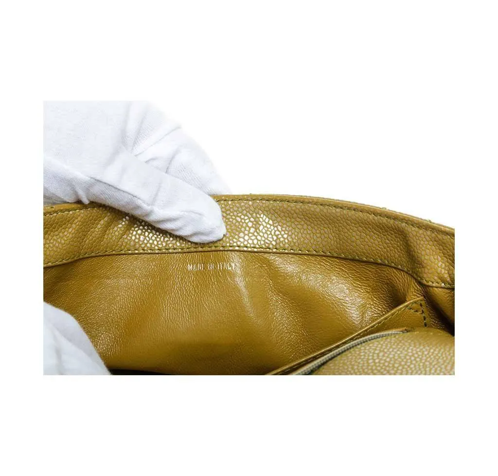 Chanel Gold Flap Shoulder Bag Caviar