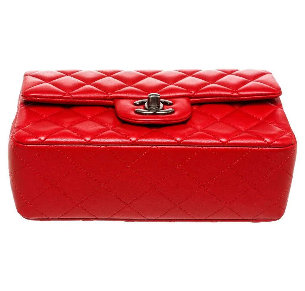 Chanel Mini Classic Flap Bag Red Lambskin