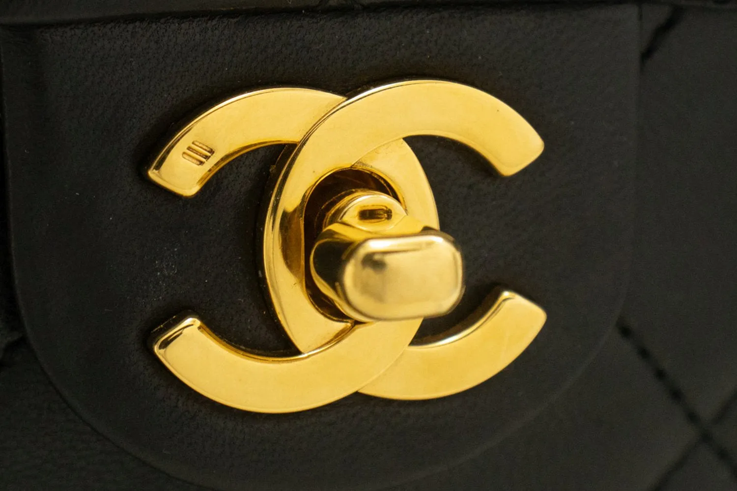 CHANEL Mini Square Small Chain Shoulder Bag Crossbody Black Lamb m26