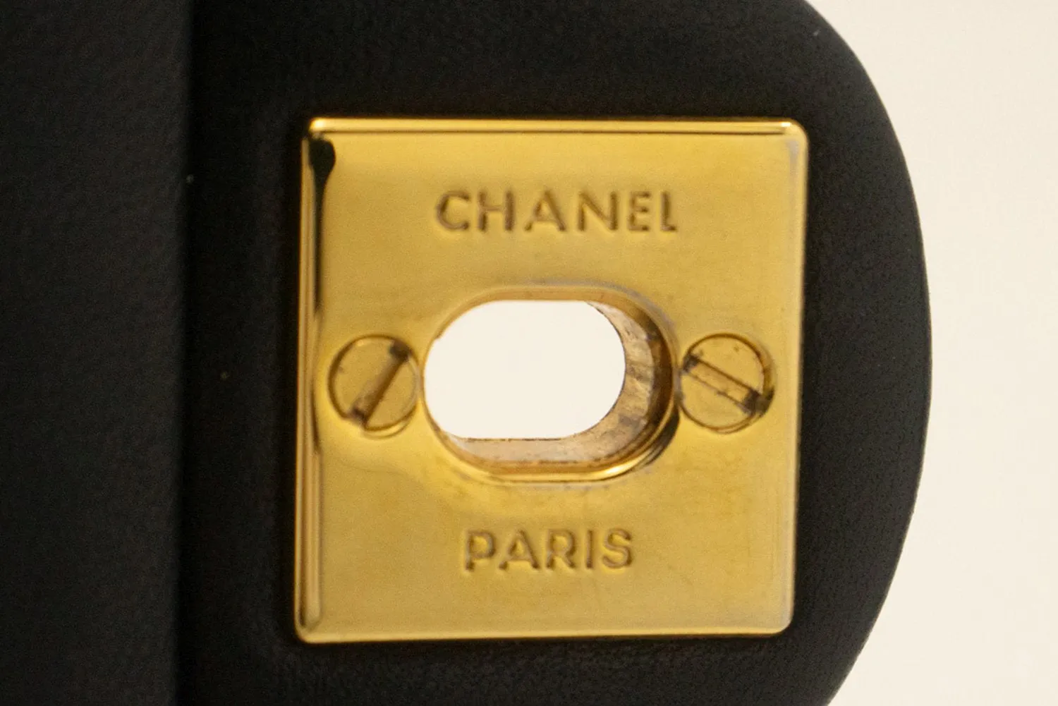CHANEL Mini Square Small Chain Shoulder Bag Crossbody Black Lamb n69