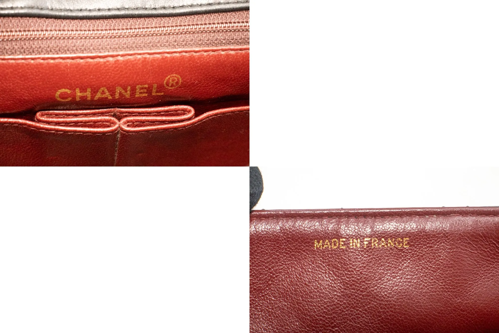 CHANEL Mini Square Small Chain Shoulder Bag Crossbody Black Lamb n69