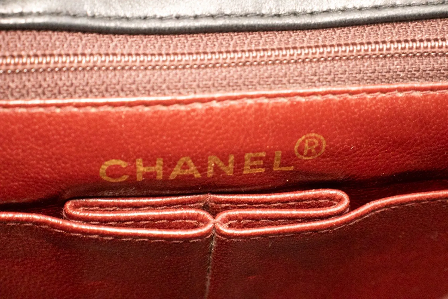 CHANEL Mini Square Small Chain Shoulder Bag Crossbody Black Lamb n69