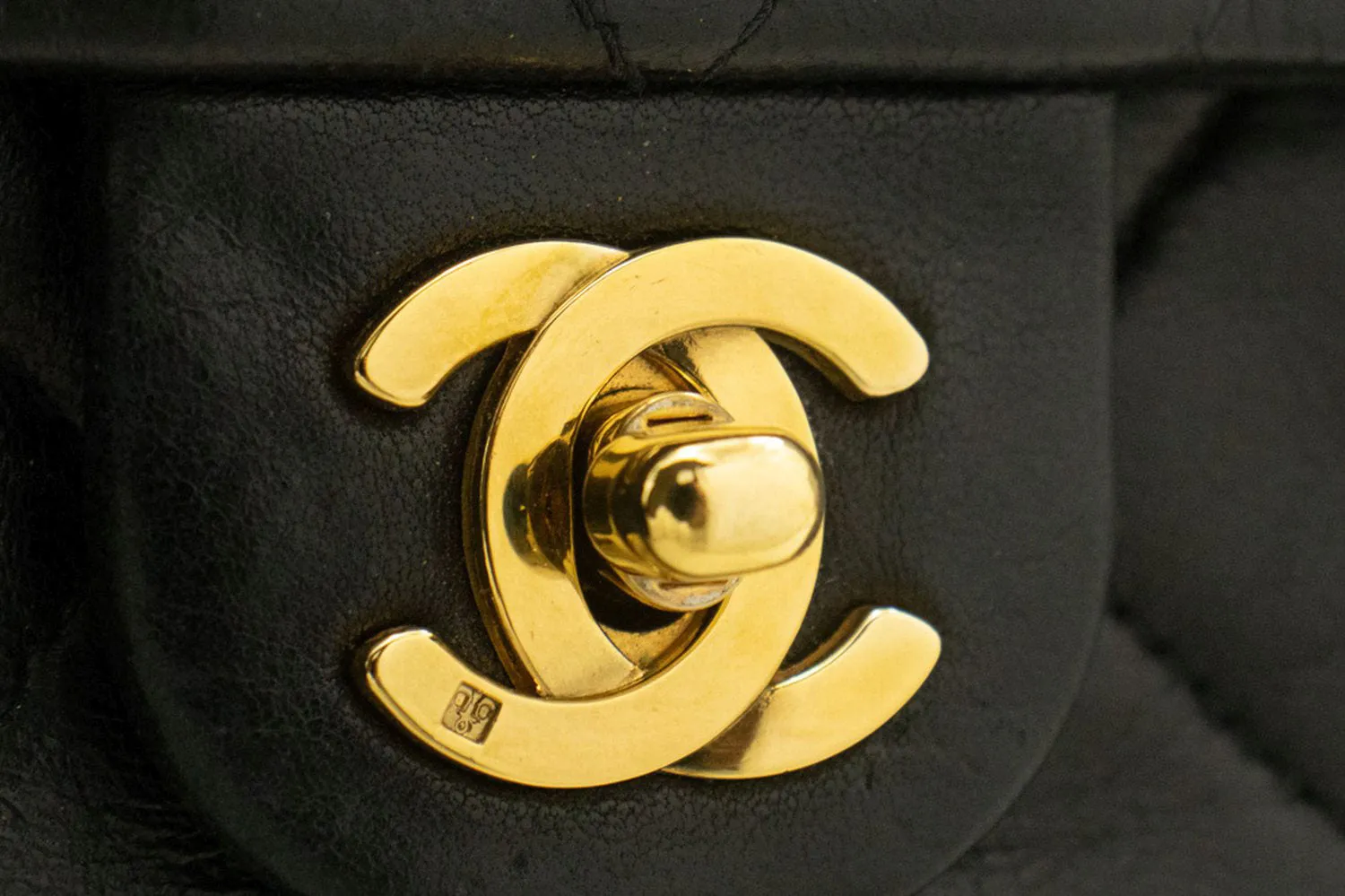 CHANEL Mini Square Small Chain Shoulder Bag Crossbody Black Lamb p39