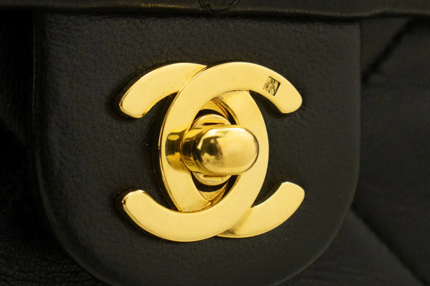 CHANEL Mini Square Small Chain Shoulder Bag Crossbody Black Lamb p52