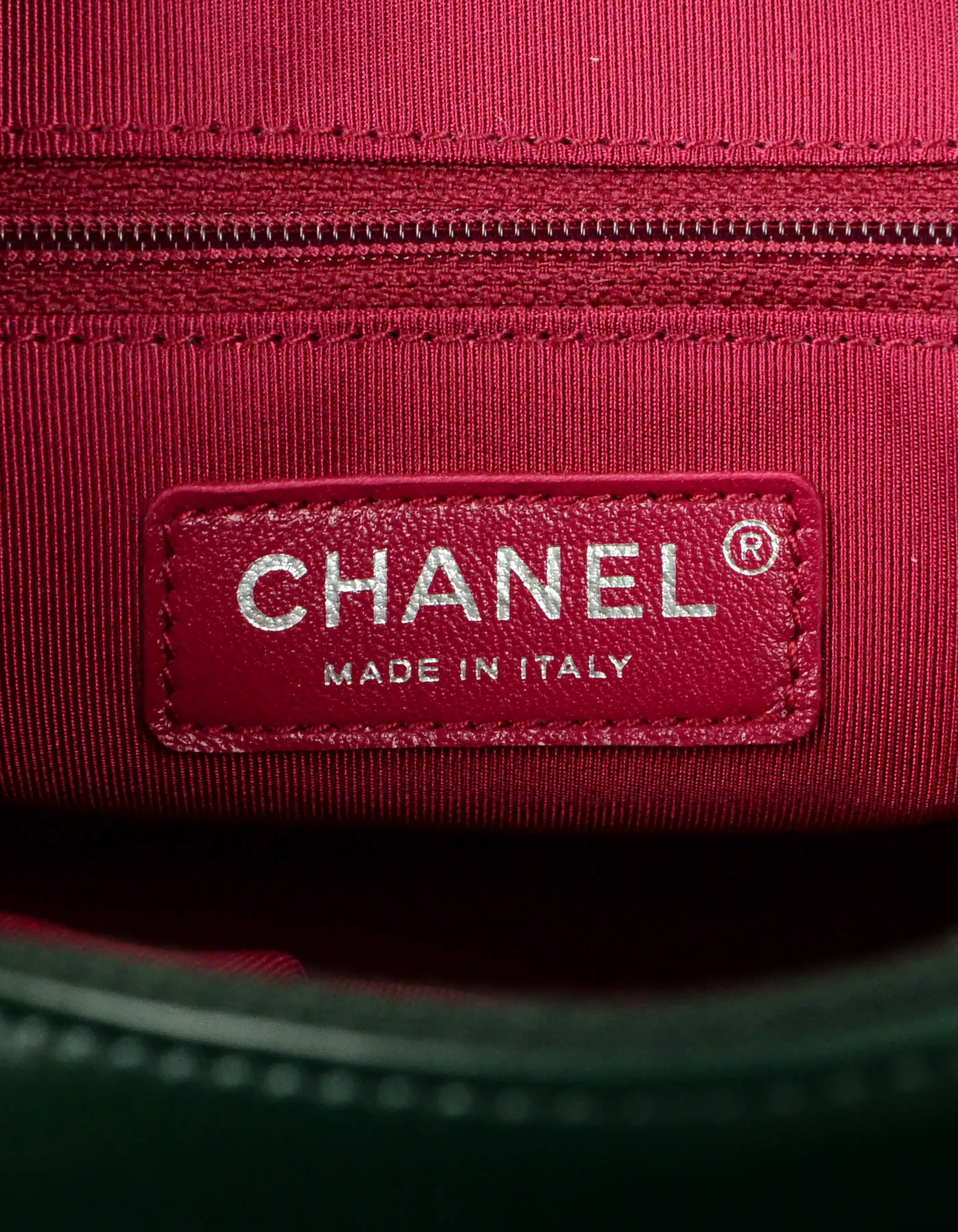 Chanel NWT Dark Green Distressed Quilted Medium Gabrielle Bag