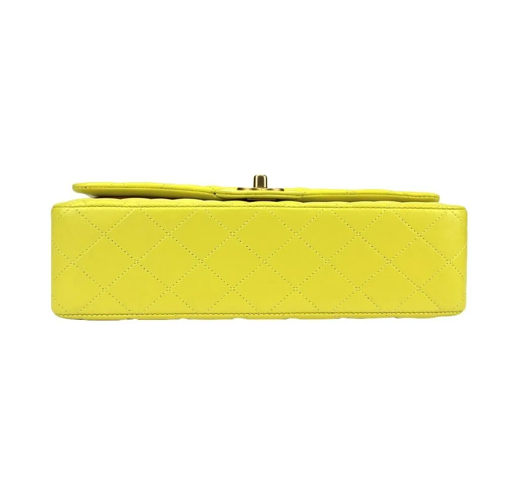 Chanel Shoulder Bag Yellow GHW