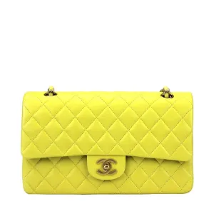 Chanel Shoulder Bag Yellow GHW