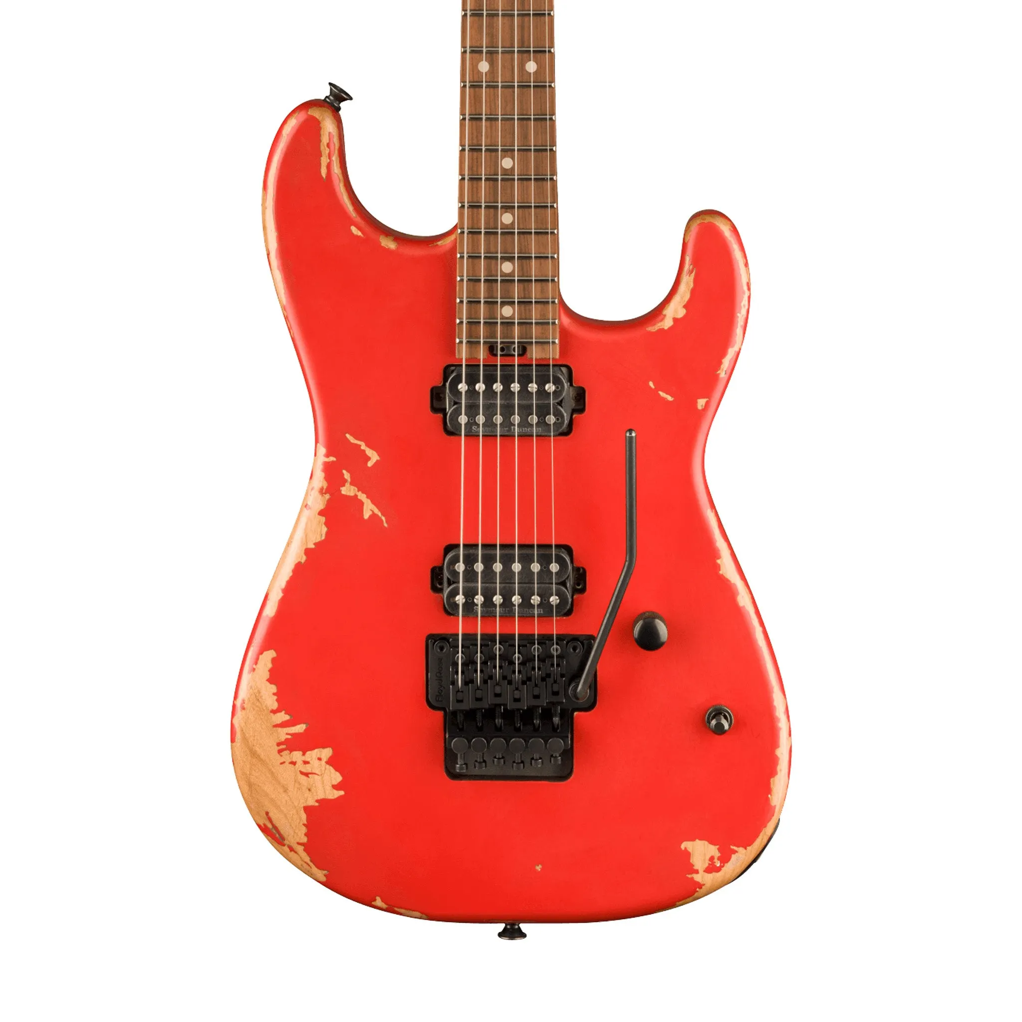 Charvel Pro-Mod Relic San Dimas Style 1 HH FR PF Electric Guitar, Pau Ferro FB, Weathered Orange