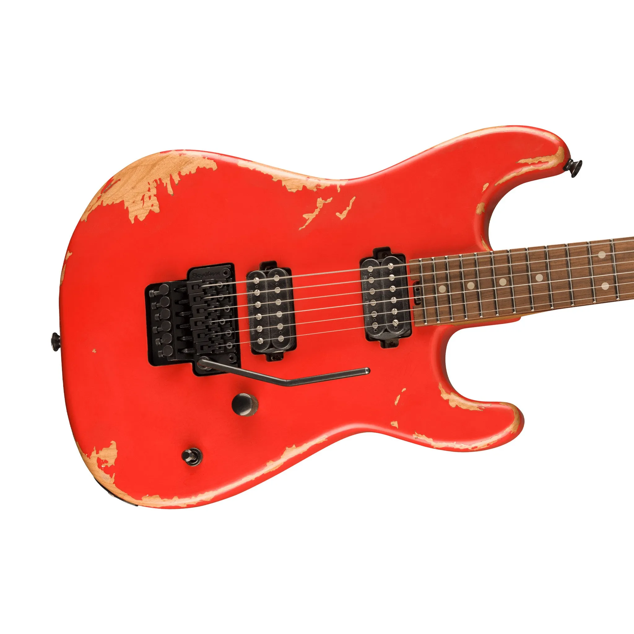 Charvel Pro-Mod Relic San Dimas Style 1 HH FR PF Electric Guitar, Pau Ferro FB, Weathered Orange