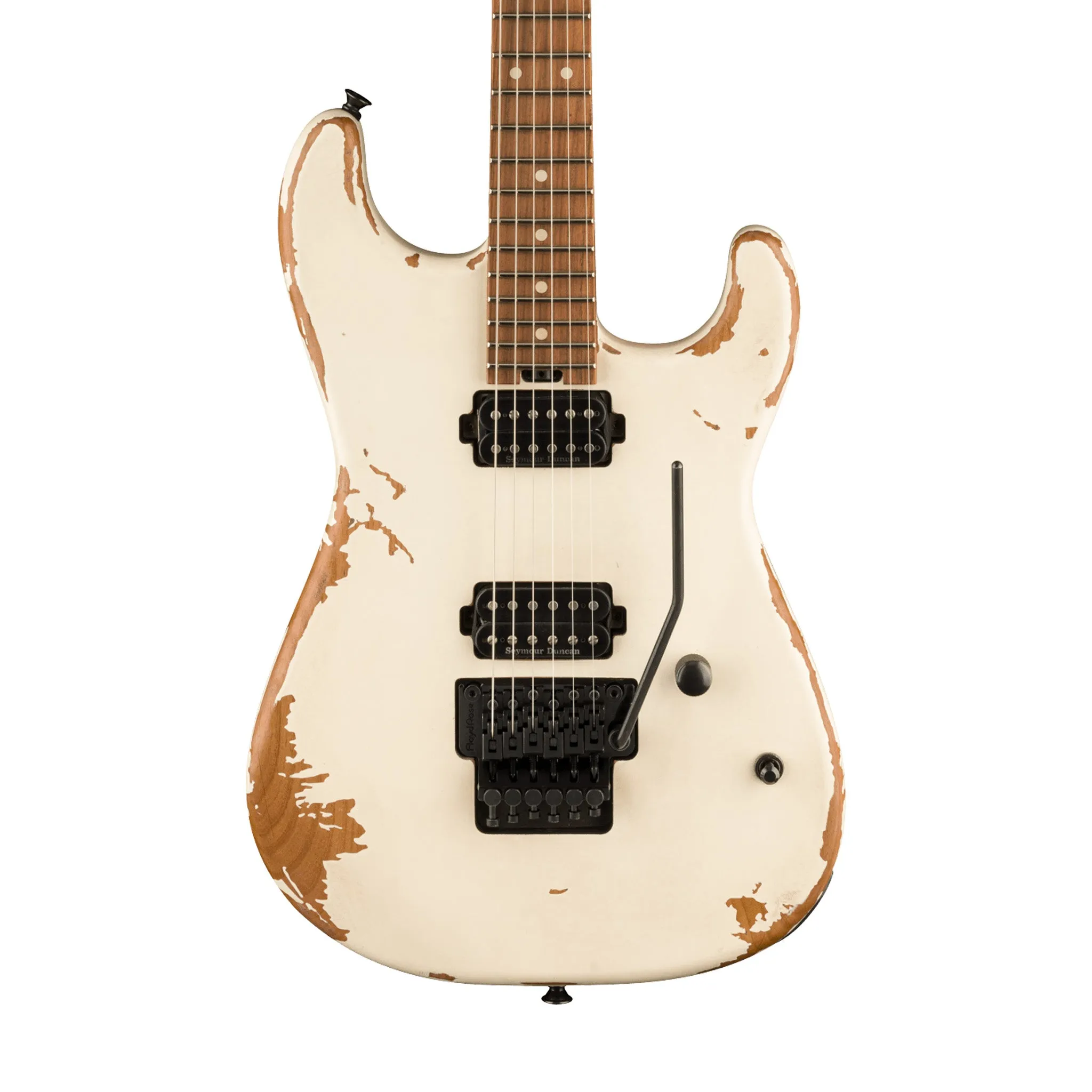 Charvel Pro-Mod Relic San Dimas Style 1 HH FR PF Electric Guitar, Pau Ferro FB, Weathered White