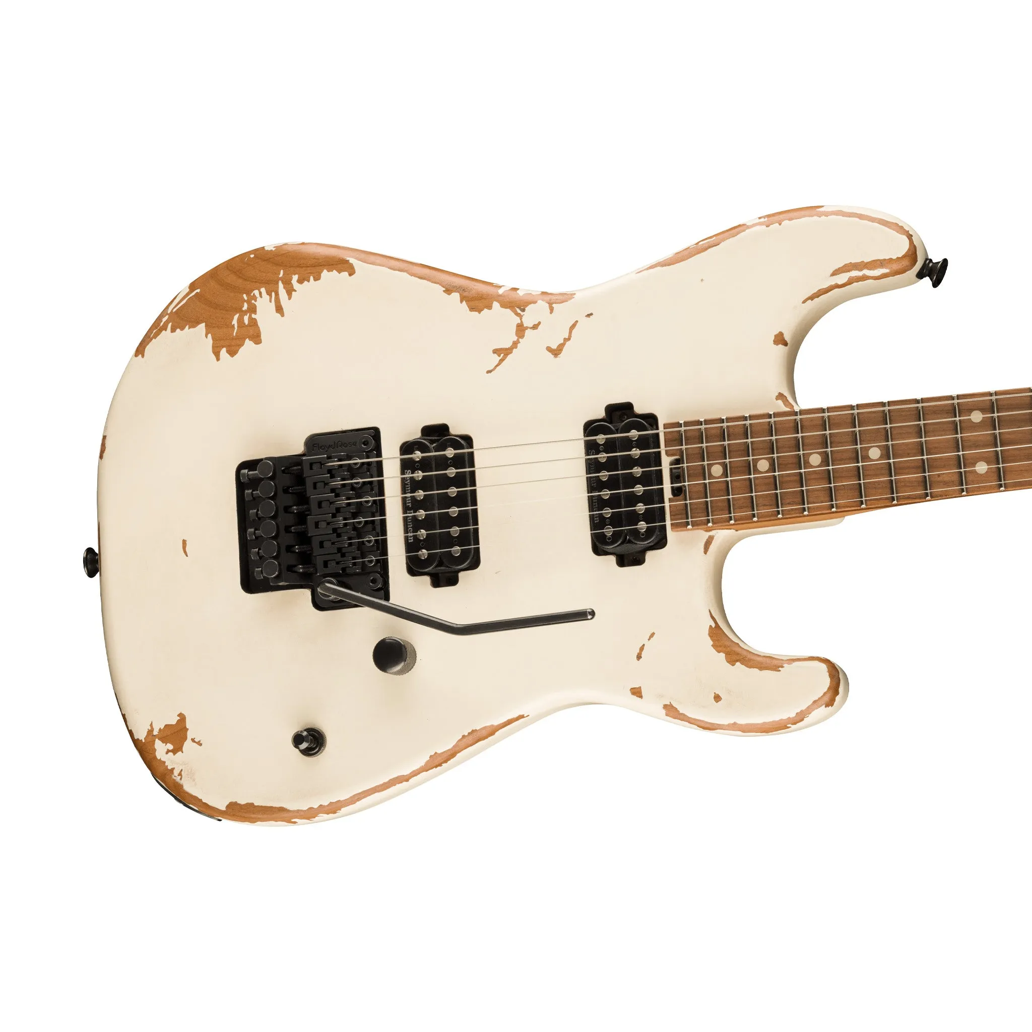 Charvel Pro-Mod Relic San Dimas Style 1 HH FR PF Electric Guitar, Pau Ferro FB, Weathered White