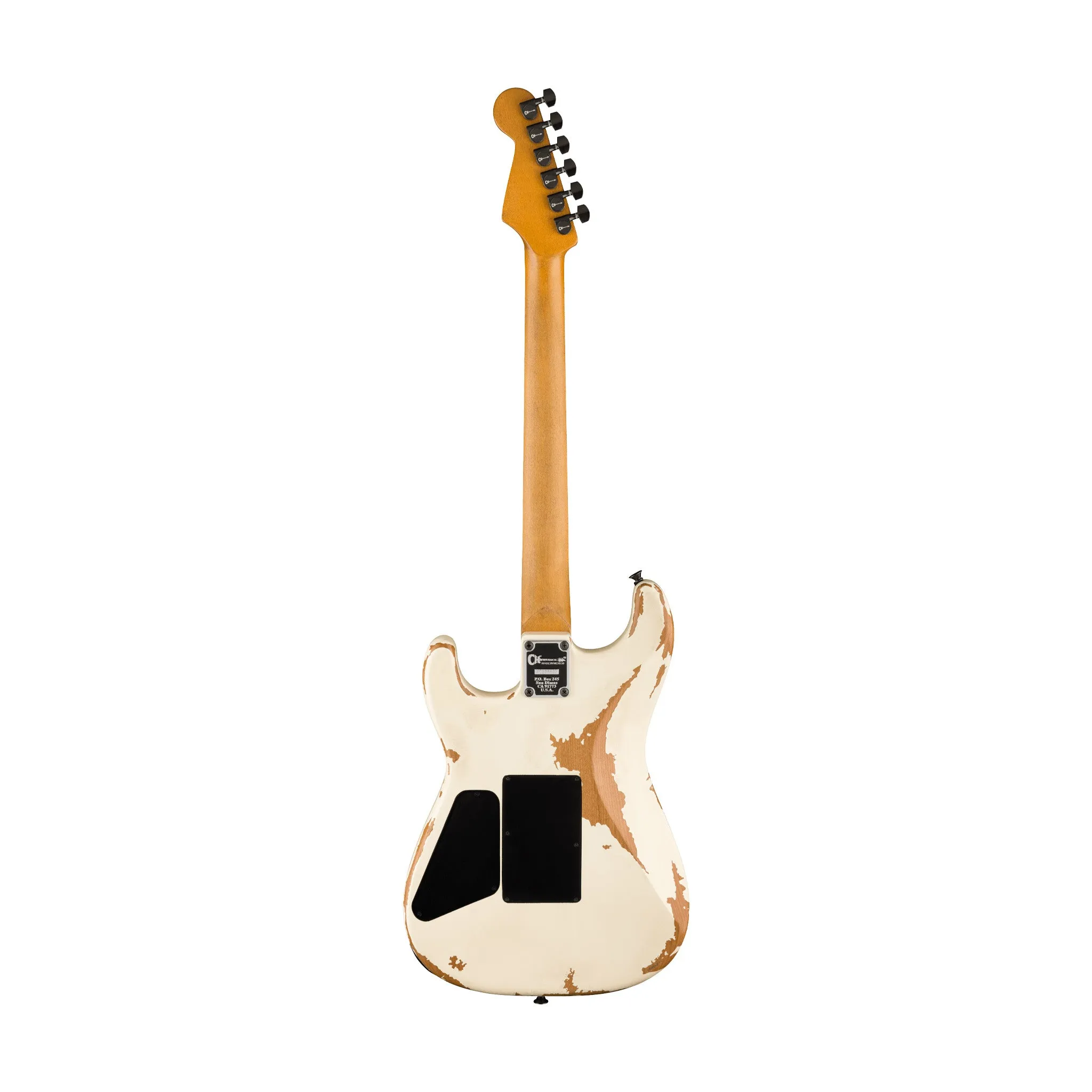 Charvel Pro-Mod Relic San Dimas Style 1 HH FR PF Electric Guitar, Pau Ferro FB, Weathered White