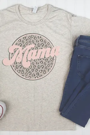 Cheetah Mama Circle Adult Tri-Blend T-Shirt