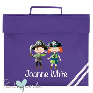 Children's Personalised Pirate School Book Bag