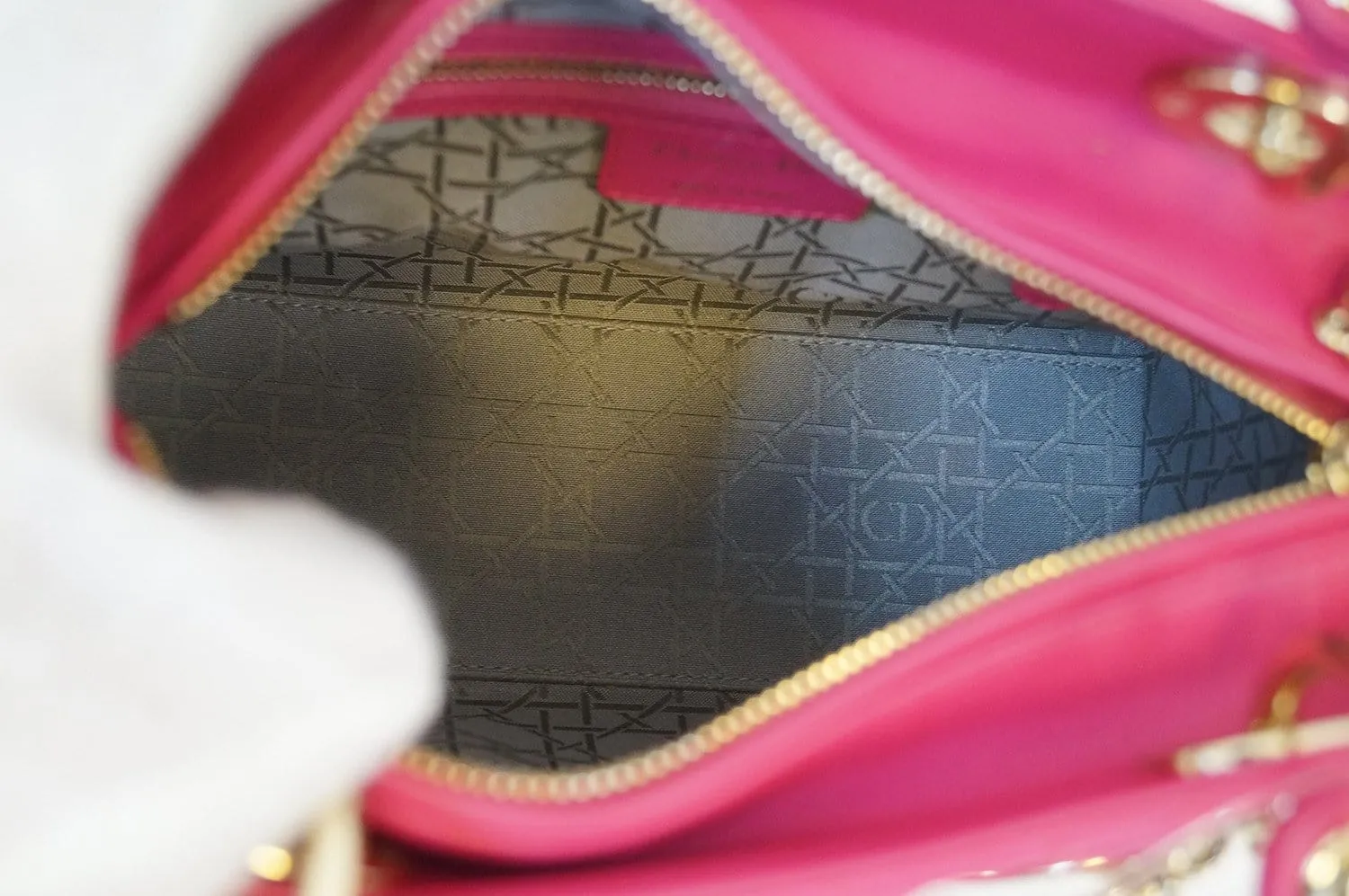 CHRISTIAN DIOR Bag - Cannage Pink Lambskin Lady Dior Bag