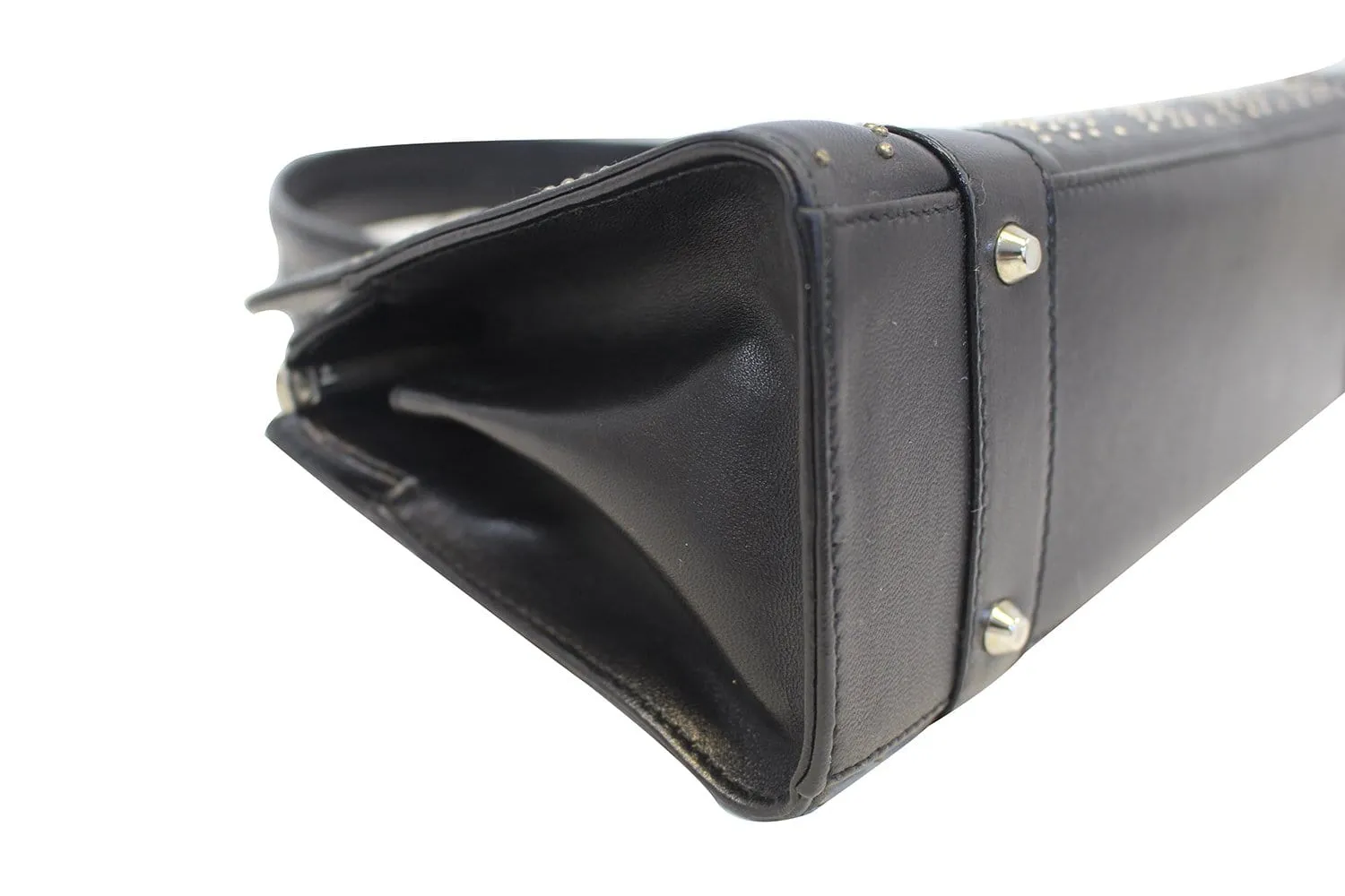 CHRISTIAN DIOR Black Studded Lady Dior Shoulder Bag