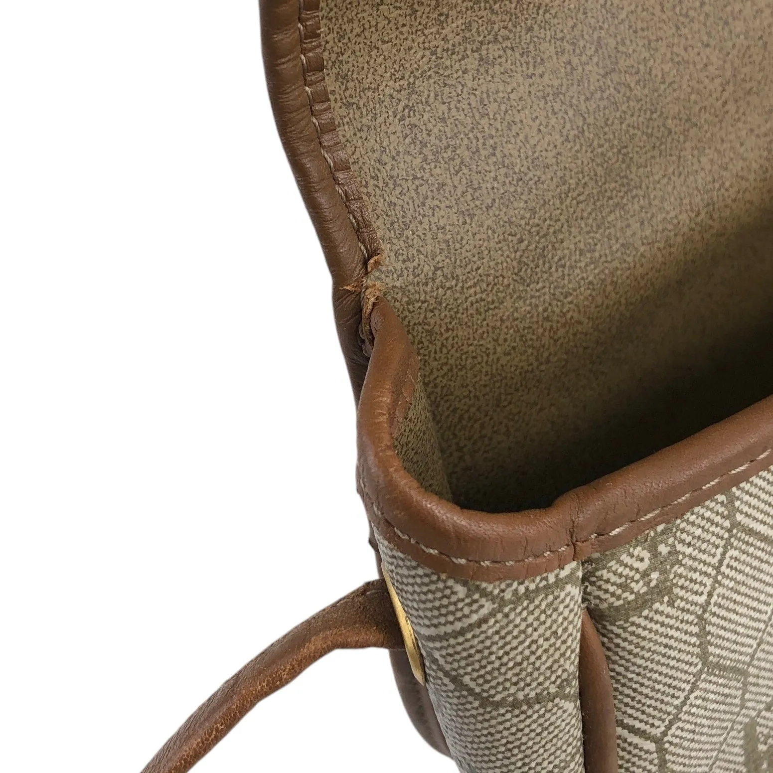 Christian Dior Honeycomb Pattern Shoulder bag Beige Vintage mbvw4t