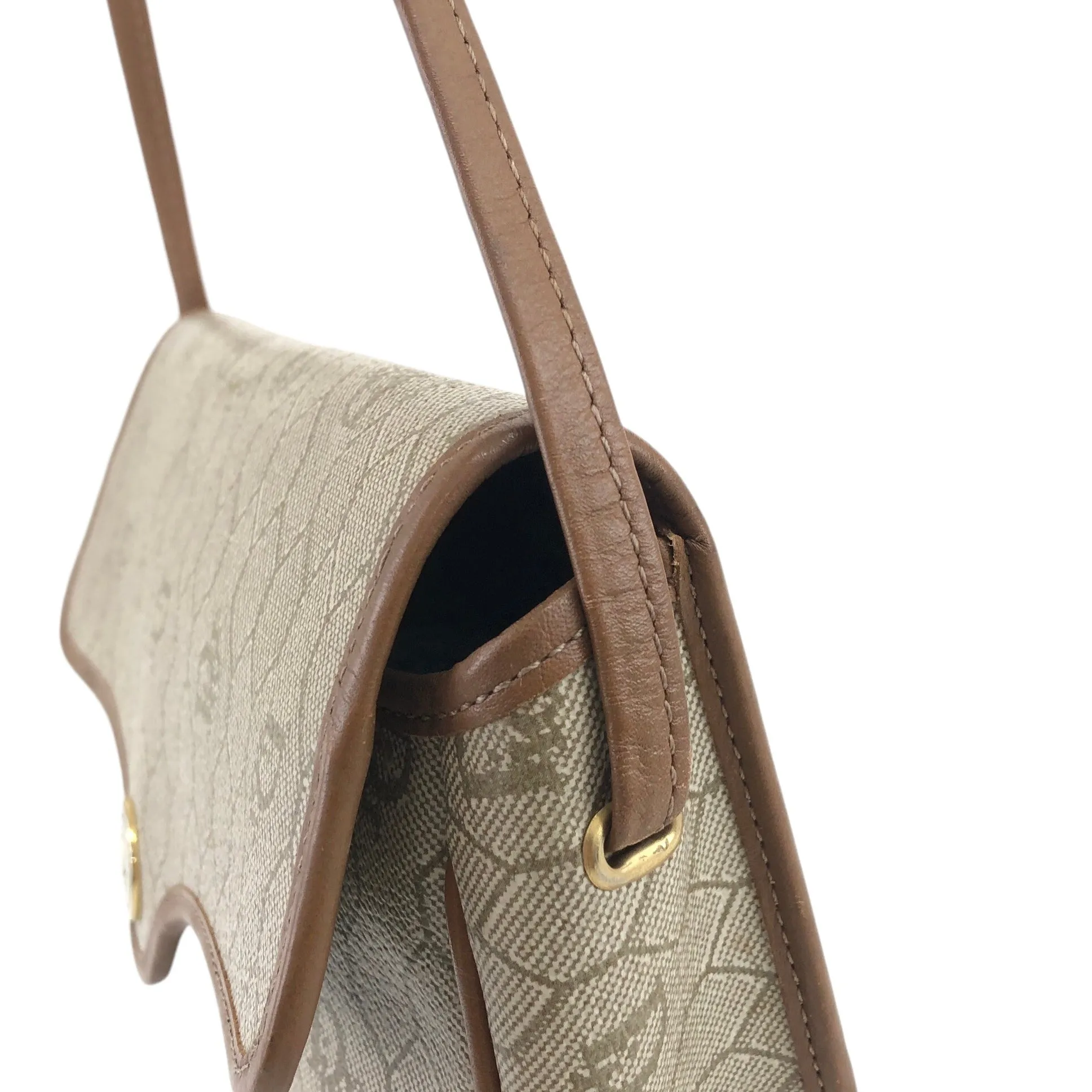 Christian Dior Honeycomb Pattern Shoulder bag Beige Vintage mbvw4t