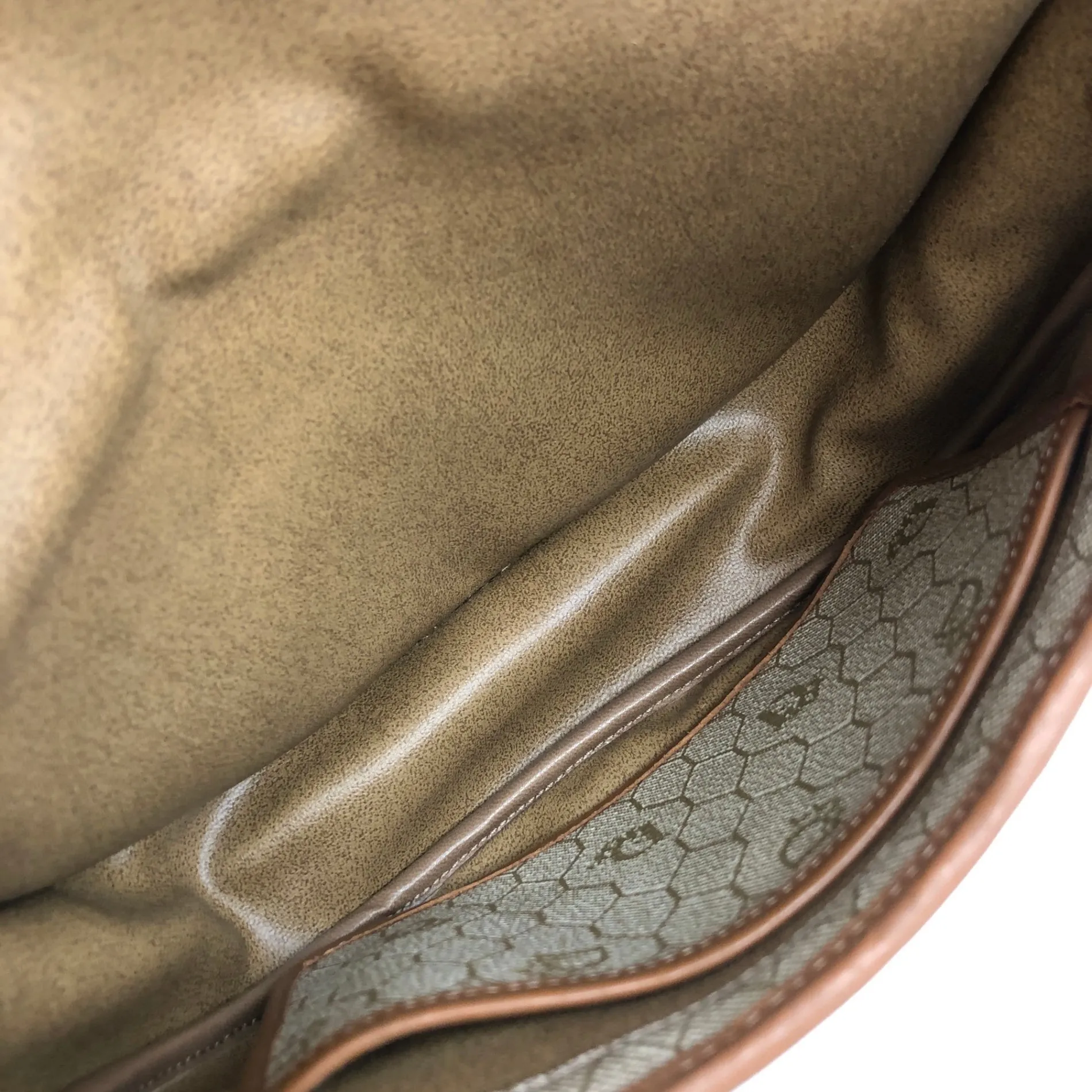 Christian Dior Honeycomb Pattern Shoulder bag Beige Vintage mbvw4t