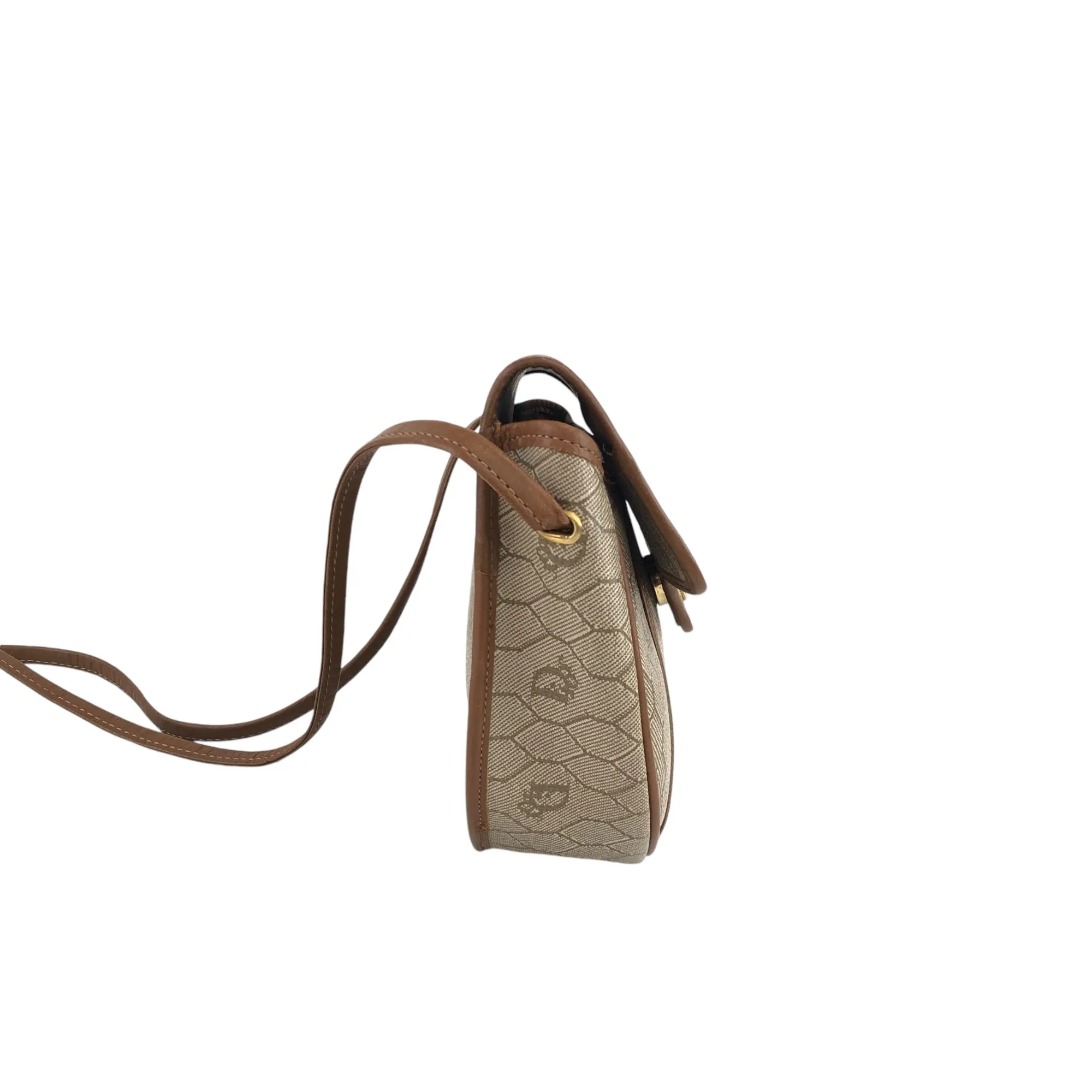 Christian Dior Honeycomb Pattern Shoulder bag Beige Vintage mbvw4t