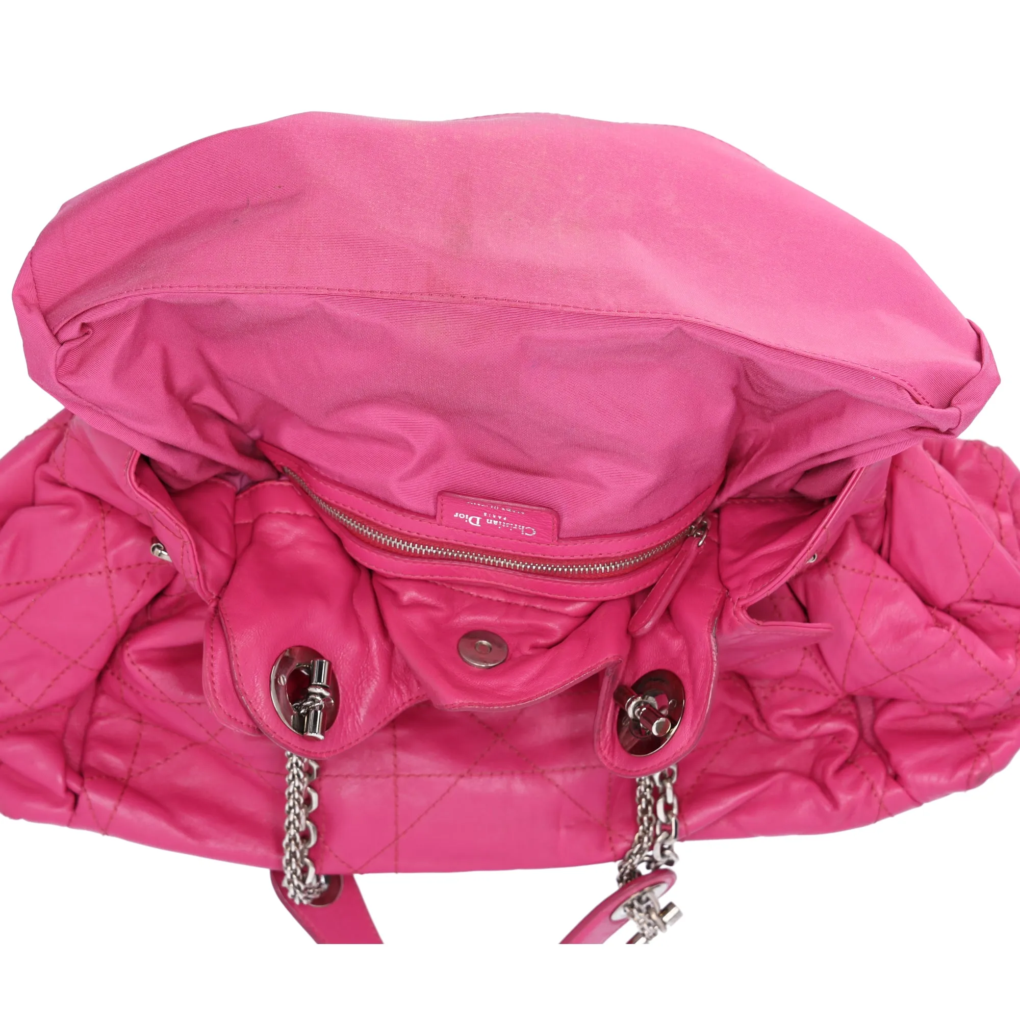 Christian Dior Le Trente Shoulder Bag Pink Quilted Leather