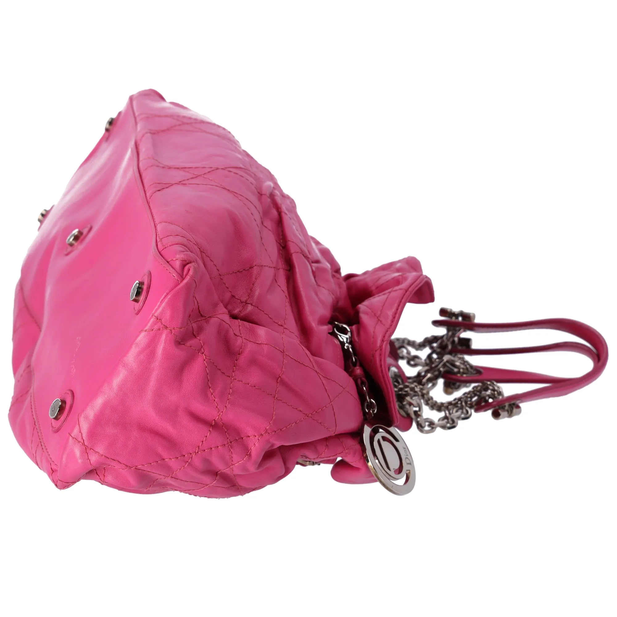 Christian Dior Le Trente Shoulder Bag Pink Quilted Leather