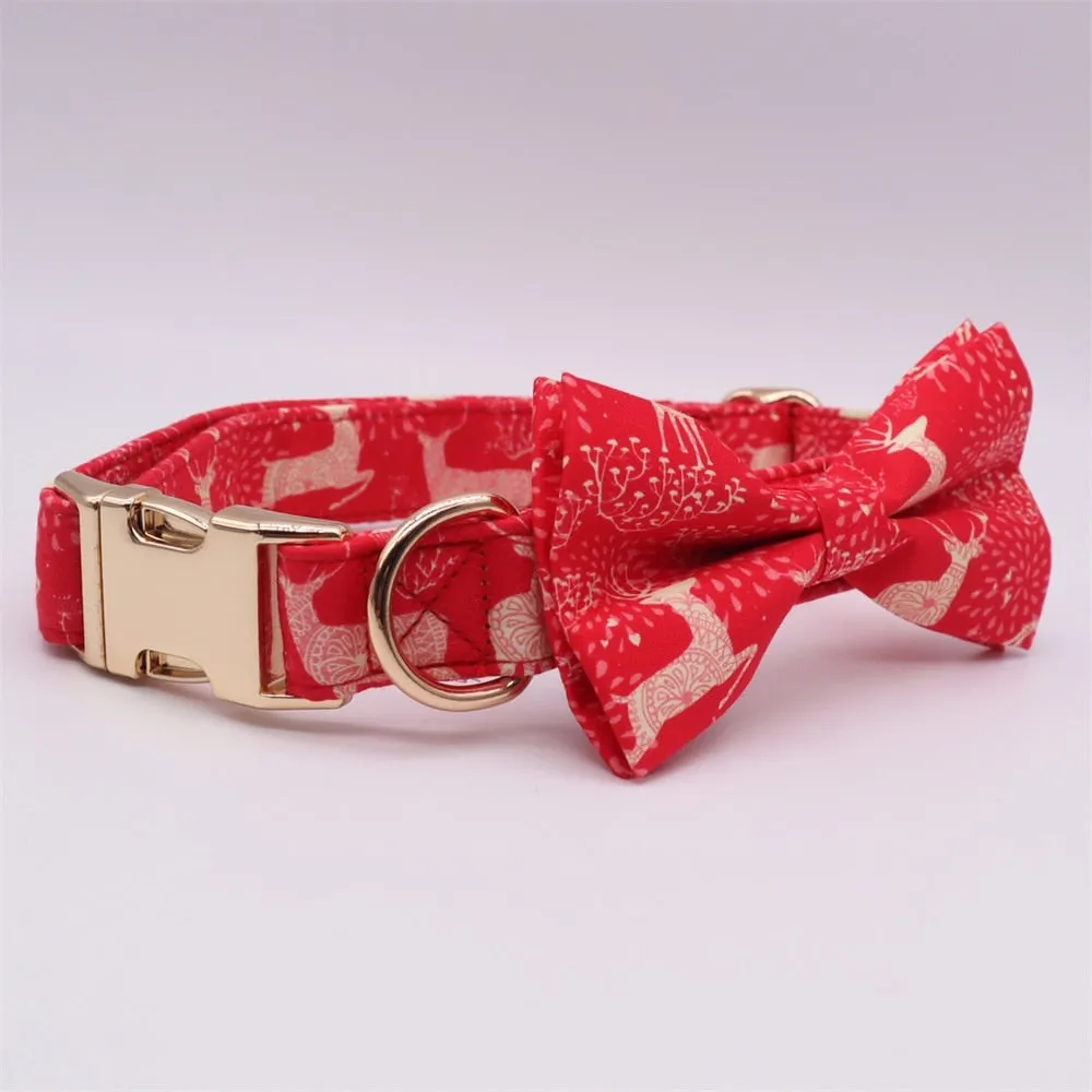 Christmas Elk: Personalized Collars And Leashes