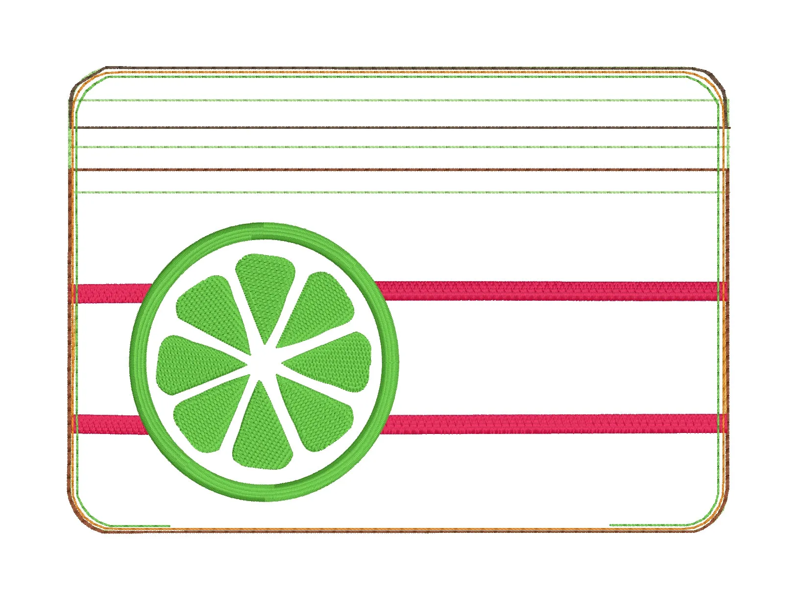 Citrus applique ITH Bag (4 sizes available) machine embroidery design DIGITAL DOWNLOAD