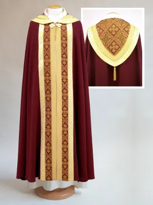 Classic Brocade Burgundy Cope