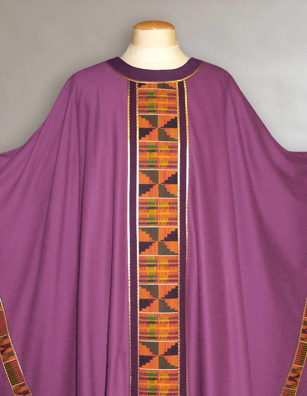 Classic Kente Chasuble in Purple