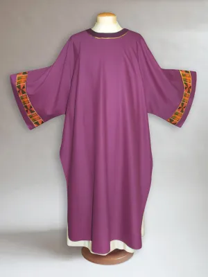 Classic Kente Dalmatic in Purple