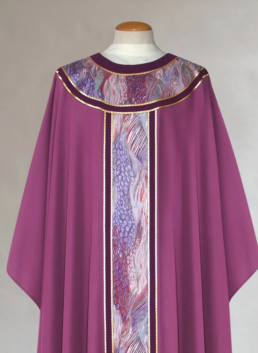 Classic Round Yoke Advent Chasuble