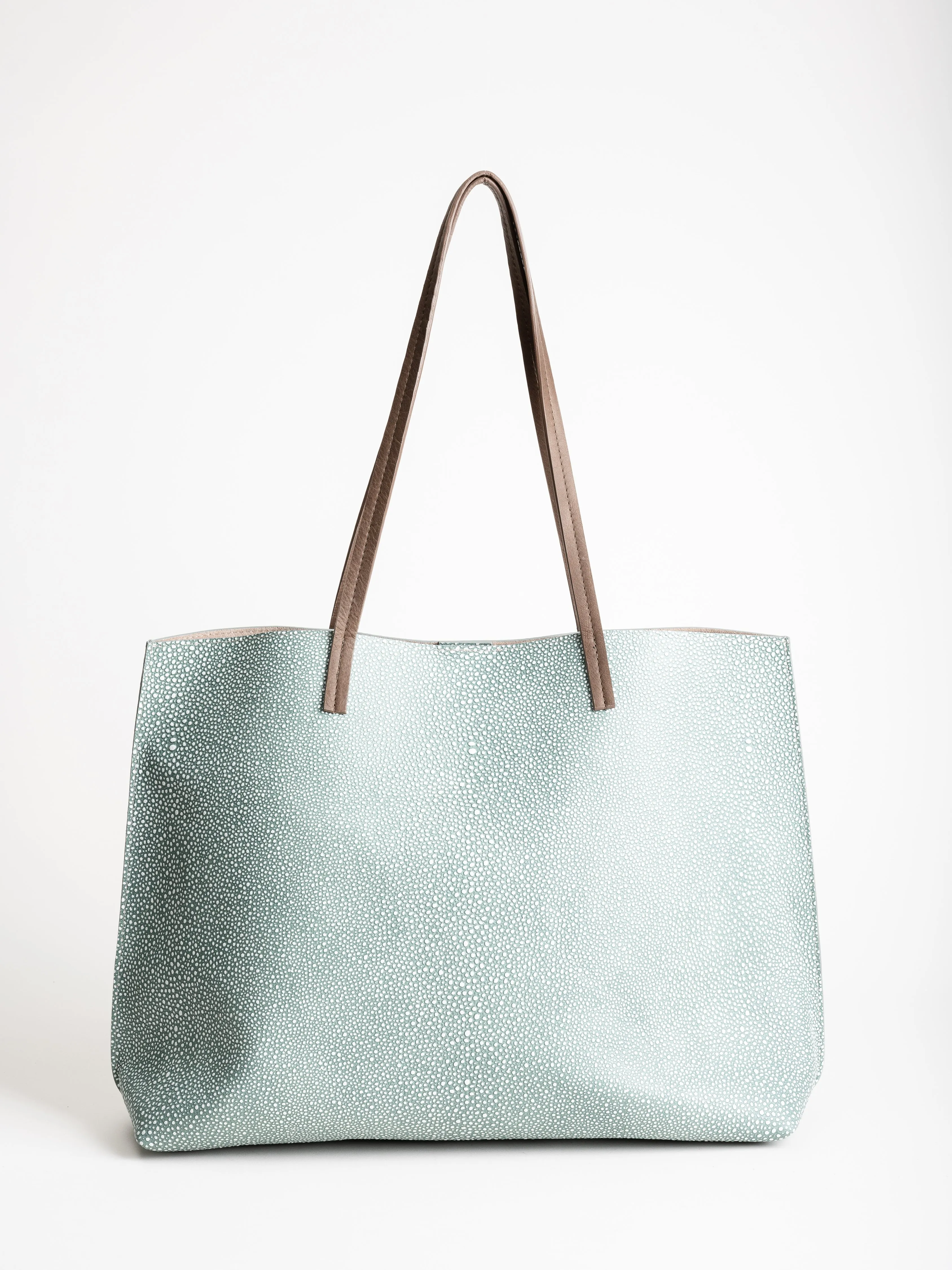 classic shopper - azure shagreen