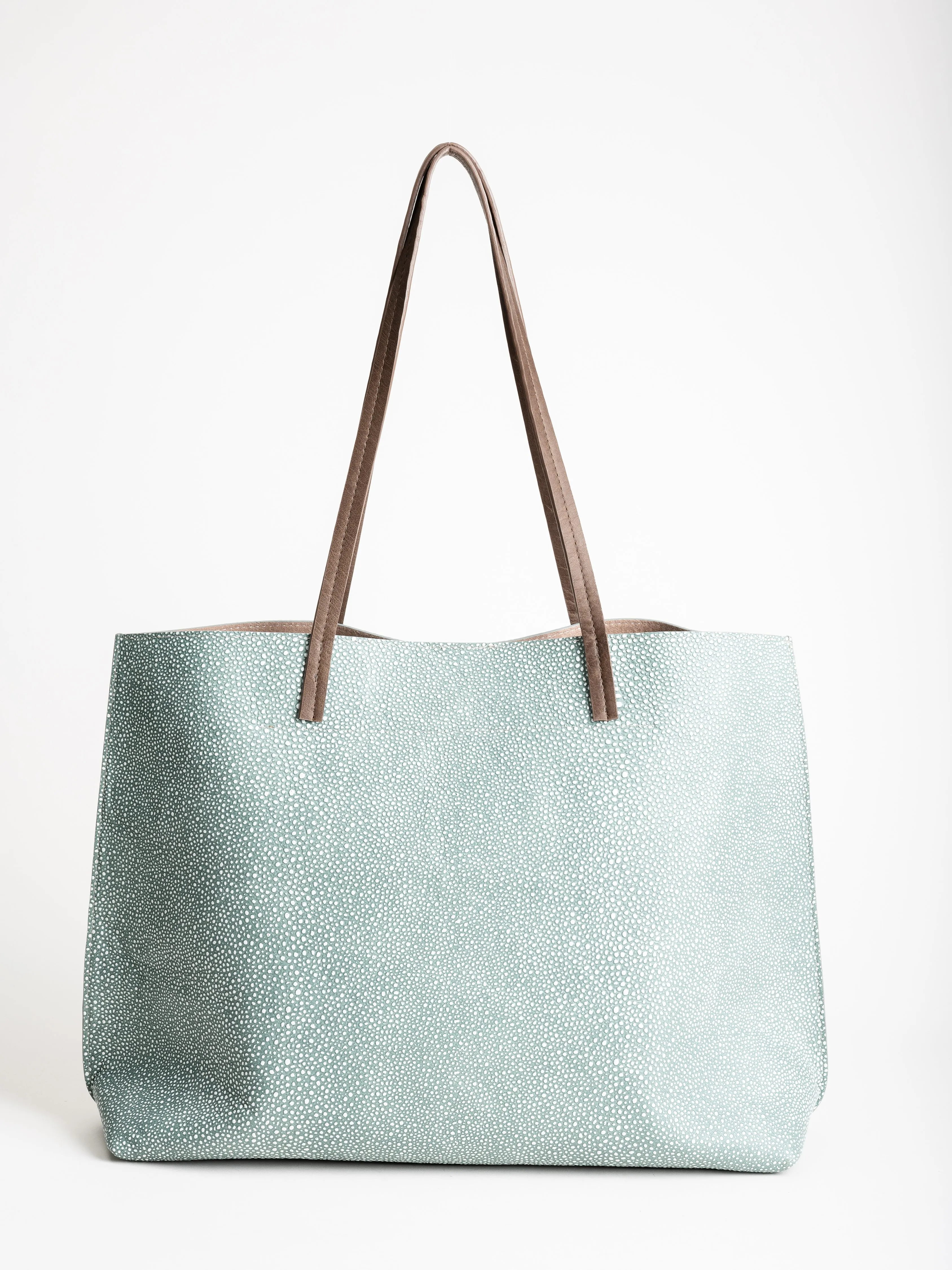 classic shopper - azure shagreen