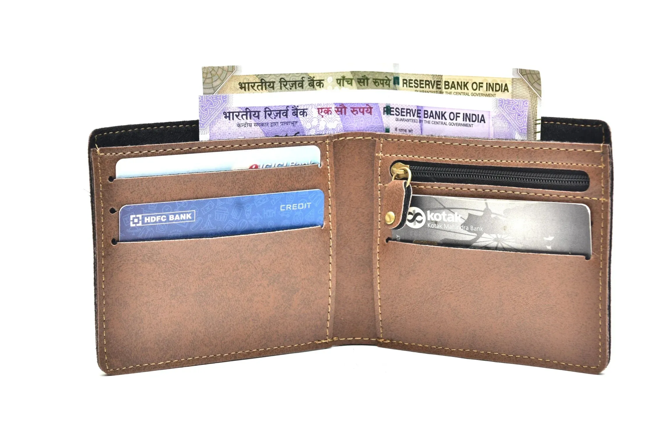 Classy Leather Customized Men's Wallet (Brown)