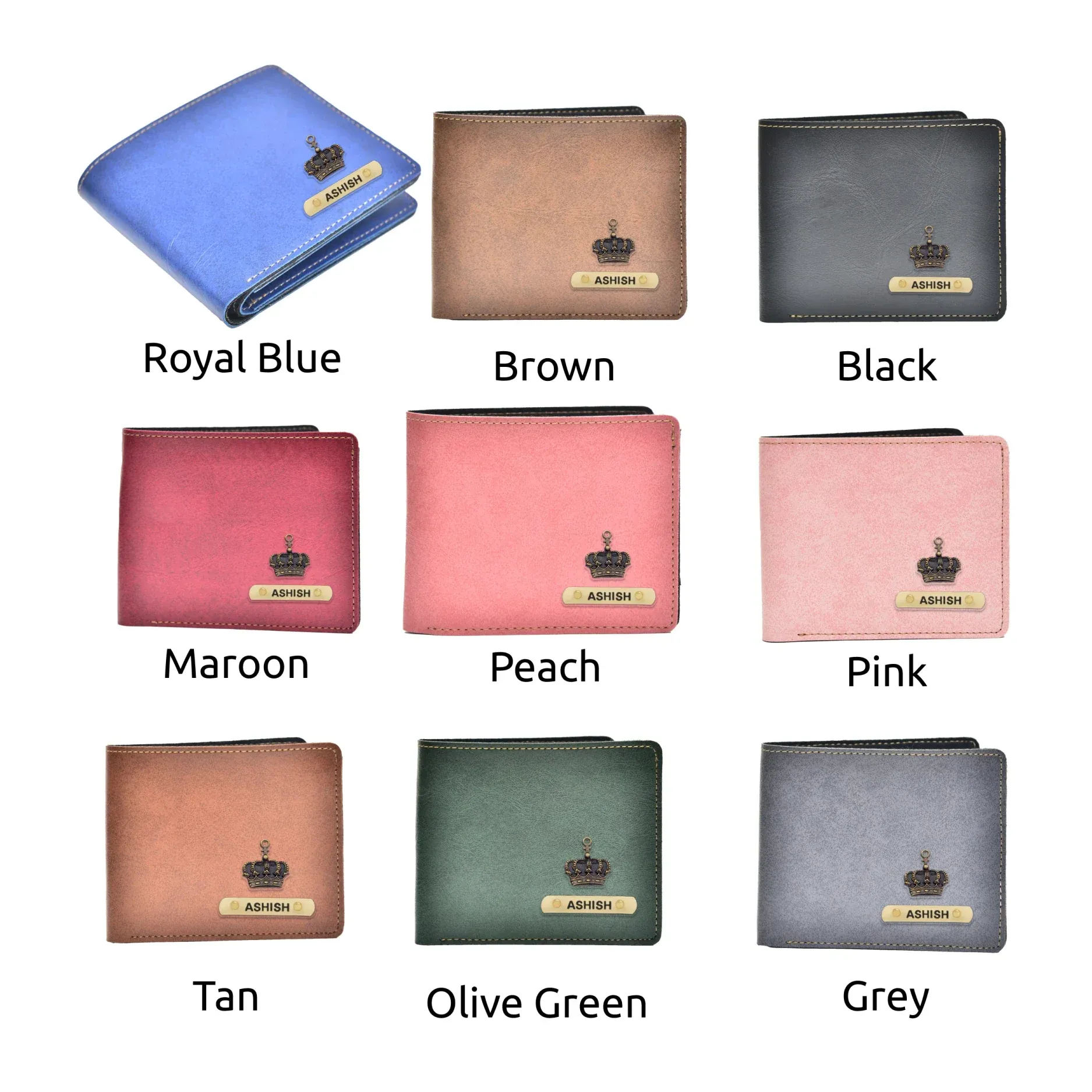Classy Leather Customized Men's Wallet (Brown)