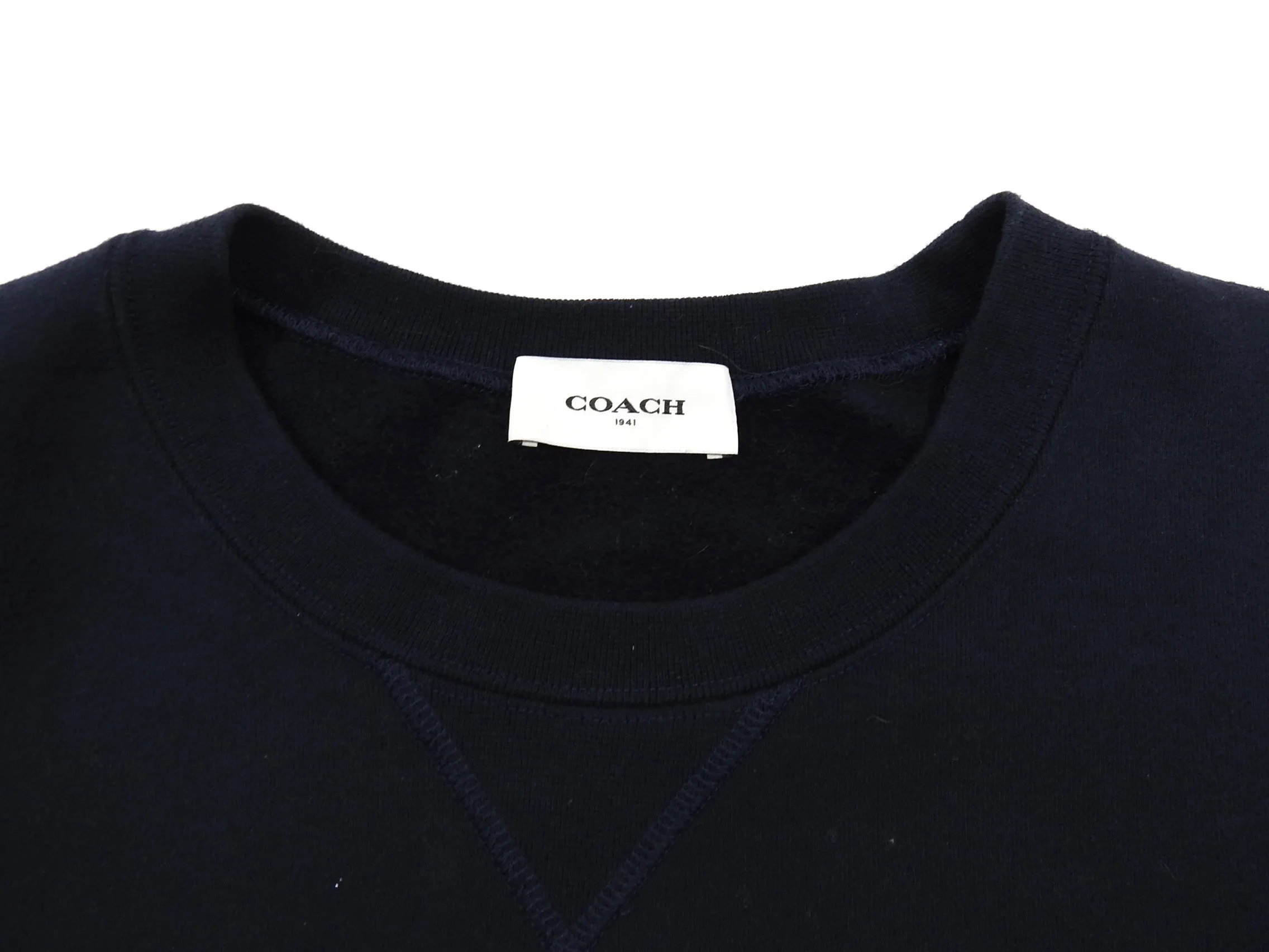 Coach Navy Dinosaur Graphic Crewneck Sweater - S